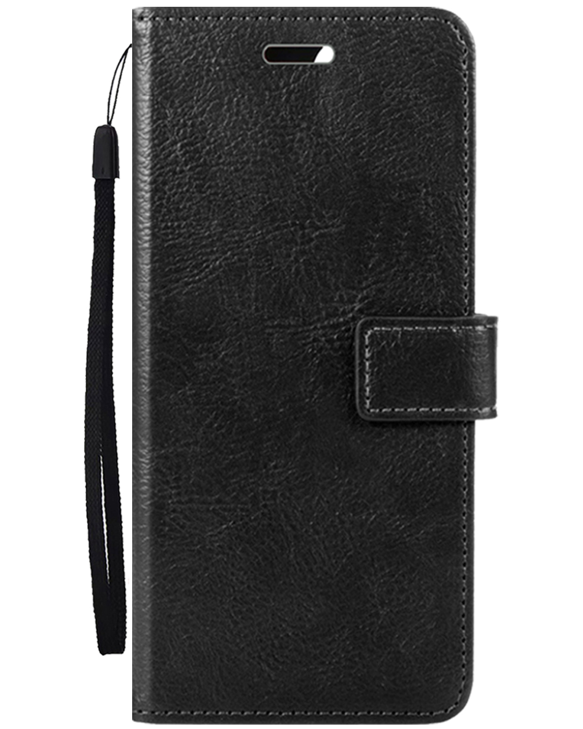Nomfy Hoesje Geschikt voor iPhone 16 Plus Hoes Bookcase Flipcase Book Cover - Hoes Geschikt voor iPhone 16 Plus Hoesje Book Case - Zwart