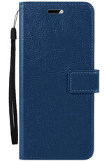 Nomfy Hoesje Geschikt voor iPhone 16 Pro Hoes Bookcase Flipcase Book Cover - Hoes Geschikt voor iPhone 16 Pro Hoesje Book Case - Donkerblauw