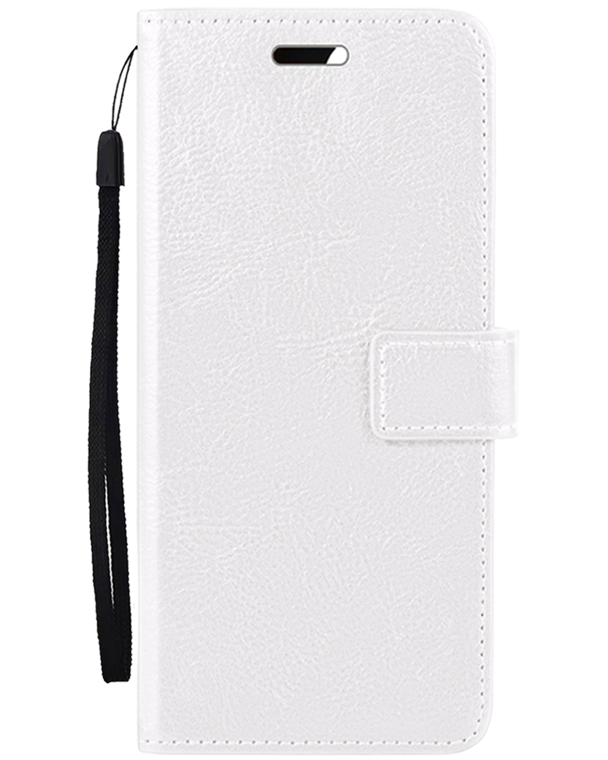 Nomfy Hoesje Geschikt voor iPhone 16 Pro Hoes Bookcase Flipcase Book Cover - Hoes Geschikt voor iPhone 16 Pro Hoesje Book Case - Wit