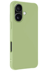 Forterra Hoesje Geschikt voor iPhone 16 Plus Case Siliconen Hoes Met 2x Screenprotector - Hoes Geschikt voor iPhone 16 Plus Hoesje Back Cover - Groen