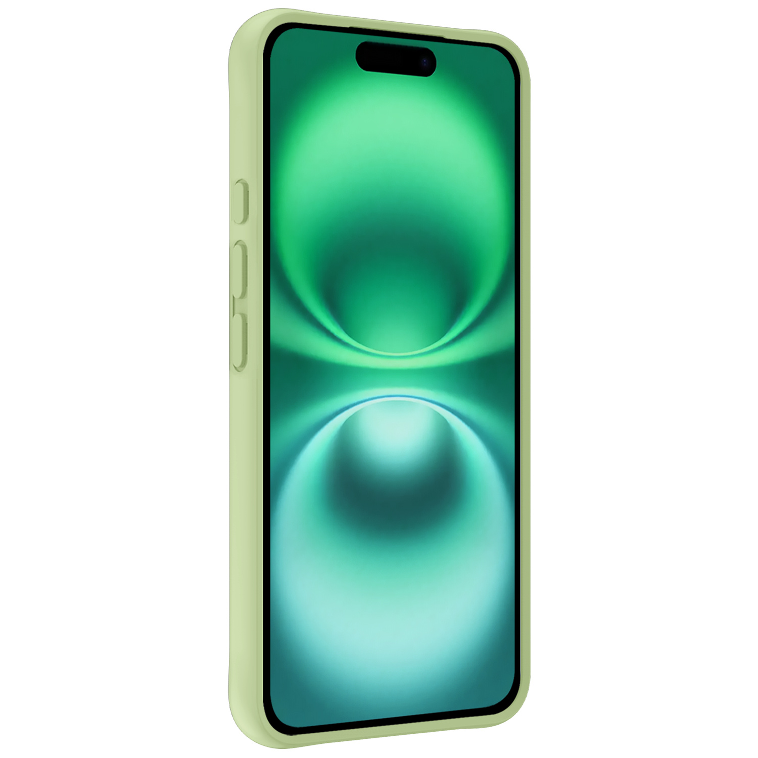 Forterra Hoesje Geschikt voor iPhone 16 Plus Case Siliconen Hoes Met 2x Screenprotector - Hoes Geschikt voor iPhone 16 Plus Hoesje Back Cover - Groen