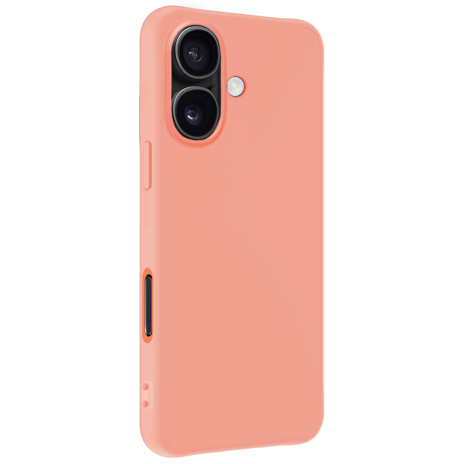 Forterra Hoesje Geschikt voor iPhone 16 Plus Case Siliconen Hoes Met 2x Screenprotector - Hoes Geschikt voor iPhone 16 Plus Hoesje Back Cover - Perzik