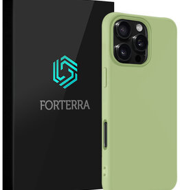 Forterra Forterra iPhone 16 Pro Hoesje Siliconen - Groen