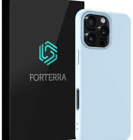 Forterra Forterra iPhone 16 Pro Hoesje Siliconen - Lichtblauw