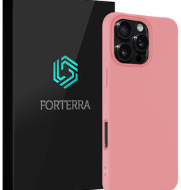 Forterra Forterra iPhone 16 Pro Hoesje Siliconen - Lichtroze