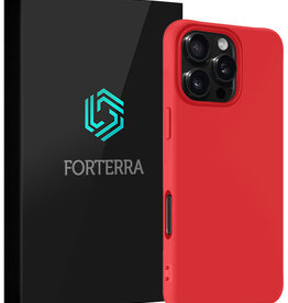 Forterra Forterra iPhone 16 Pro Hoesje Siliconen - Rood