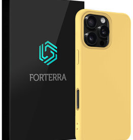 Forterra Forterra iPhone 16 Pro Max Hoesje Siliconen - Geel
