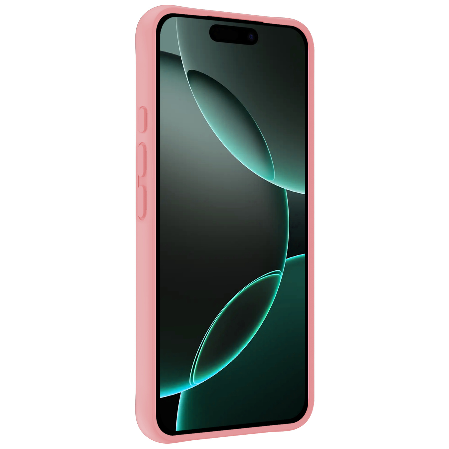 Forterra Hoesje Geschikt voor iPhone 16 Pro Max Case Siliconen Hoes - Hoes Geschikt voor iPhone 16 Pro Max Hoesje Back Cover - Lichtroze - 2 PACK