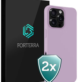 Forterra Forterra iPhone 16 Pro Max Hoesje Siliconen - Lila - 2 PACK