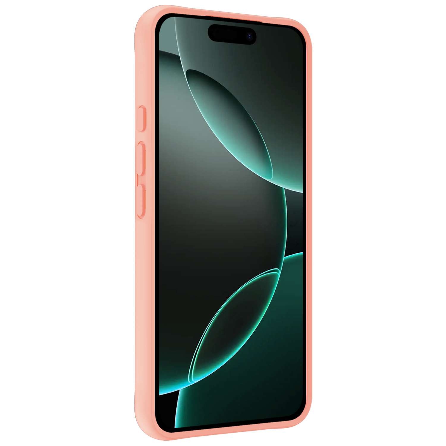 Forterra Hoesje Geschikt voor iPhone 16 Pro Max Case Siliconen Hoes - Hoes Geschikt voor iPhone 16 Pro Max Hoesje Back Cover - Perzik - 2 PACK