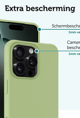 Forterra Hoesje Geschikt voor iPhone 16 Pro Max Case Siliconen Hoes Met Screenprotector - Hoes Geschikt voor iPhone 16 Pro Max Hoesje Back Cover - Groen