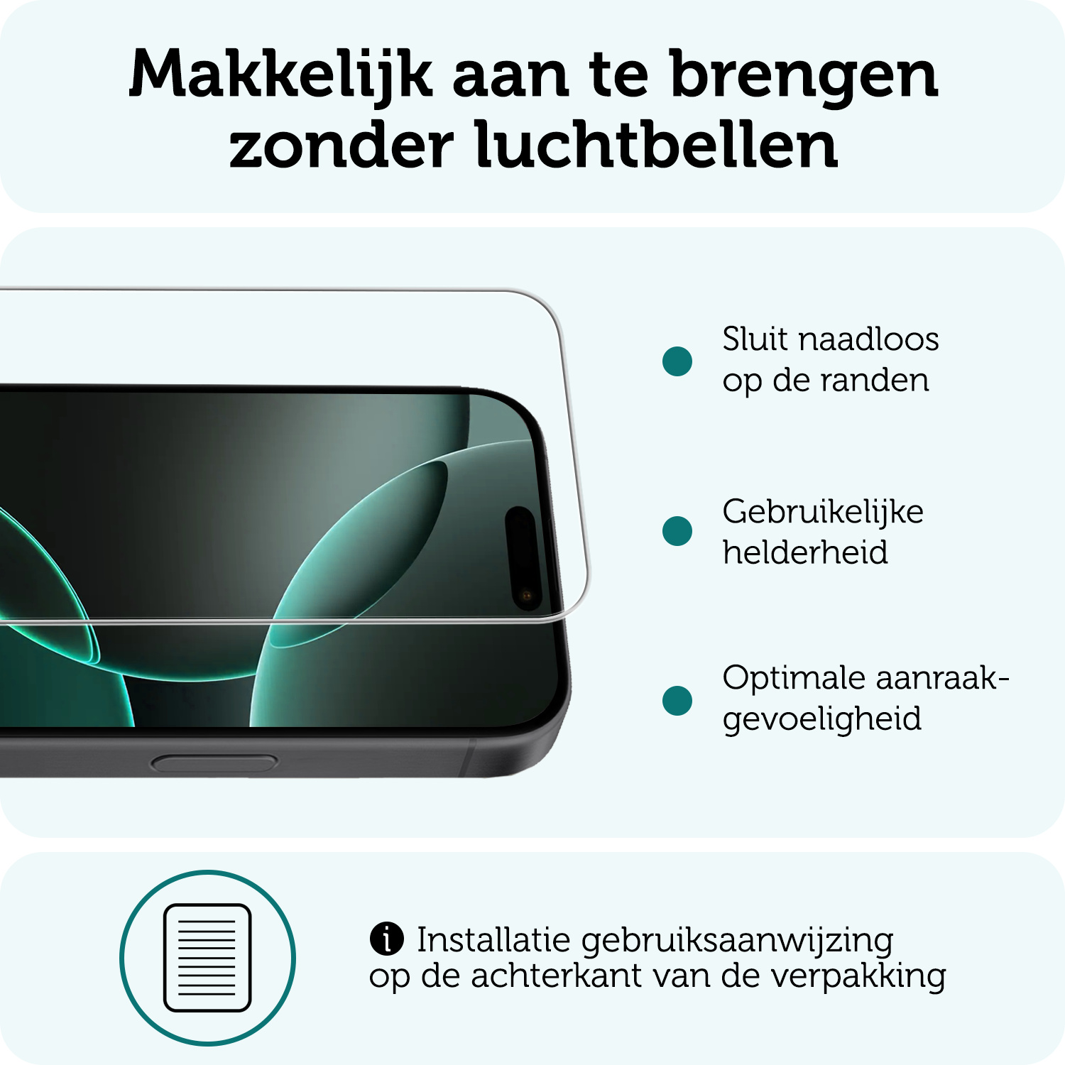 Forterra Hoesje Geschikt voor iPhone 16 Pro Book Case Kunstleer Hoes Met 2x Screenprotector - Hoes Geschikt voor iPhone 16 Pro Hoesje Bookcase Met Pasjeshouder - Donkerblauw
