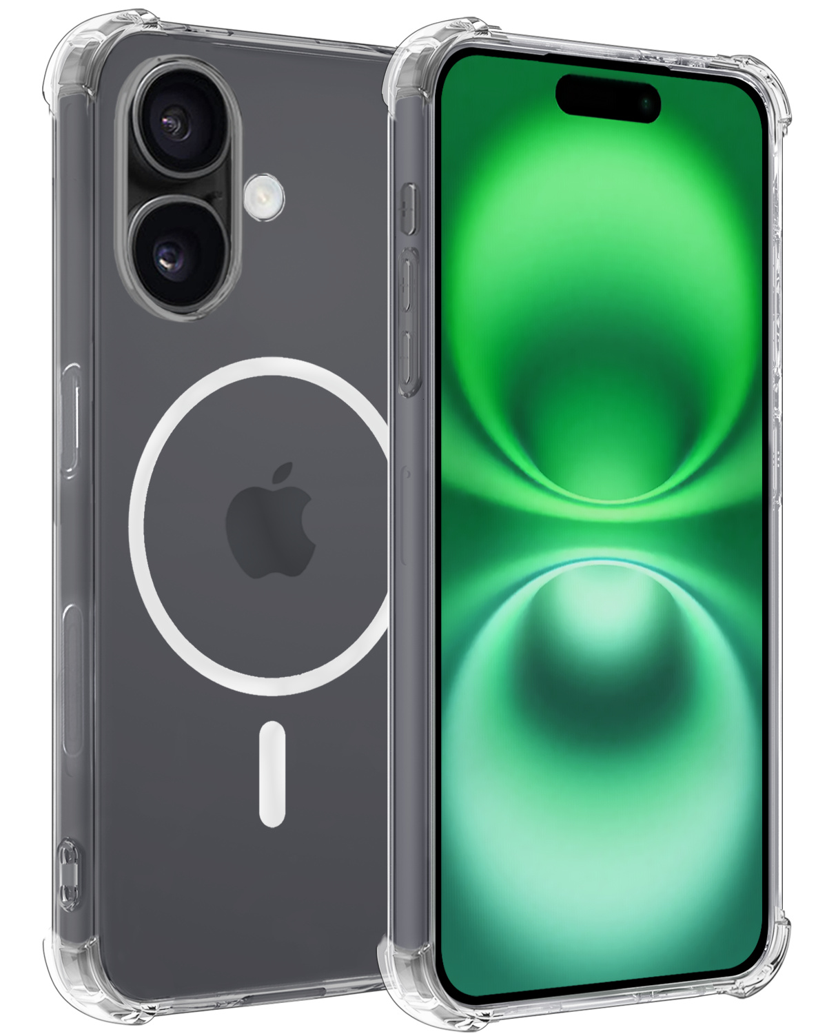 BASEY. Hoes Geschikt voor iPhone 16 Plus Hoesje Magsafe Compatible Shock Proof Case Transparant - Hoesje Geschikt voor iPhone 16 Plus Hoes Geschikt voor Magsafe Cover Shockproof