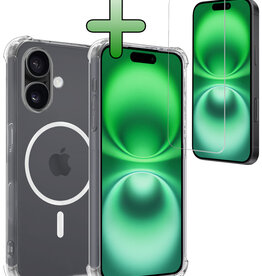 BASEY. BASEY. iPhone 16 Plus Magsafe Hoesje Transparant Met Screenprotector