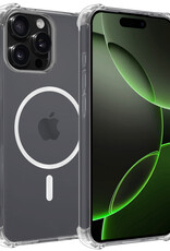 BASEY. Hoes Geschikt voor iPhone 16 Pro Hoesje Magsafe Compatible Shock Proof Case Transparant - Hoesje Geschikt voor iPhone 16 Pro Hoes Geschikt voor Magsafe Cover Shockproof