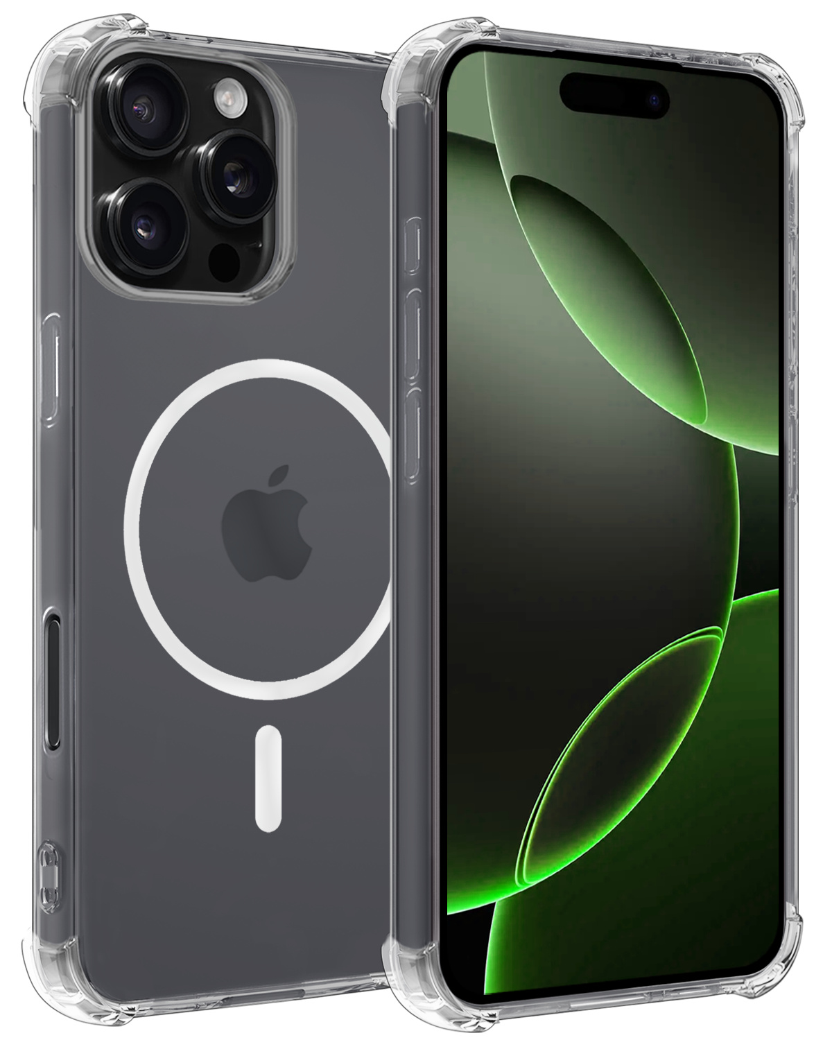 BASEY. Hoes Geschikt voor iPhone 16 Pro Max Hoesje Magsafe Compatible Shock Proof Case Transparant - Hoesje Geschikt voor iPhone 16 Pro Max Hoes Geschikt voor Magsafe Cover Shockproof