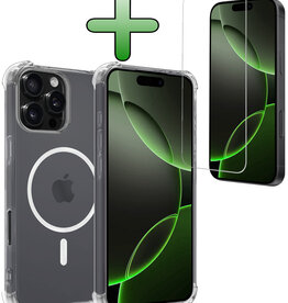 BASEY. BASEY. iPhone 16 Pro Max Magsafe Hoesje Transparant Met Screenprotector