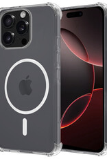 NoXx Hoes Geschikt voor iPhone 16 Pro Hoesje Geschikt voor Magsafe Hoesje Cover Shock Proof Case - Transparant