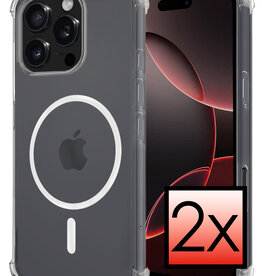 NoXx NoXx iPhone 16 Pro Max Magsafe Hoesje - Transparant - 2 PACK