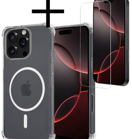 NoXx NoXx iPhone 16 Pro Max Magsafe Hoesje Transparant Met Screenprotector