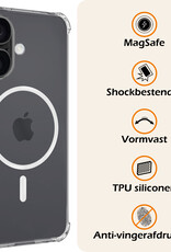 Nomfy Hoesje Geschikt voor iPhone 16 Plus Hoes Geschikt voor Magsafe Shock Proof Cover Case Shockproof Transparant - Hoesje Geschikt voor iPhone 16 Plus Hoes Back Case Magsafe