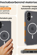 Nomfy Hoesje Geschikt voor iPhone 16 Plus Hoes Geschikt voor Magsafe Shock Proof Cover Case Shockproof Transparant - Hoesje Geschikt voor iPhone 16 Plus Hoes Back Case Magsafe
