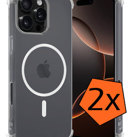 Nomfy Nomfy iPhone 16 Pro Magsafe Hoesje - Transparant - 2 PACK