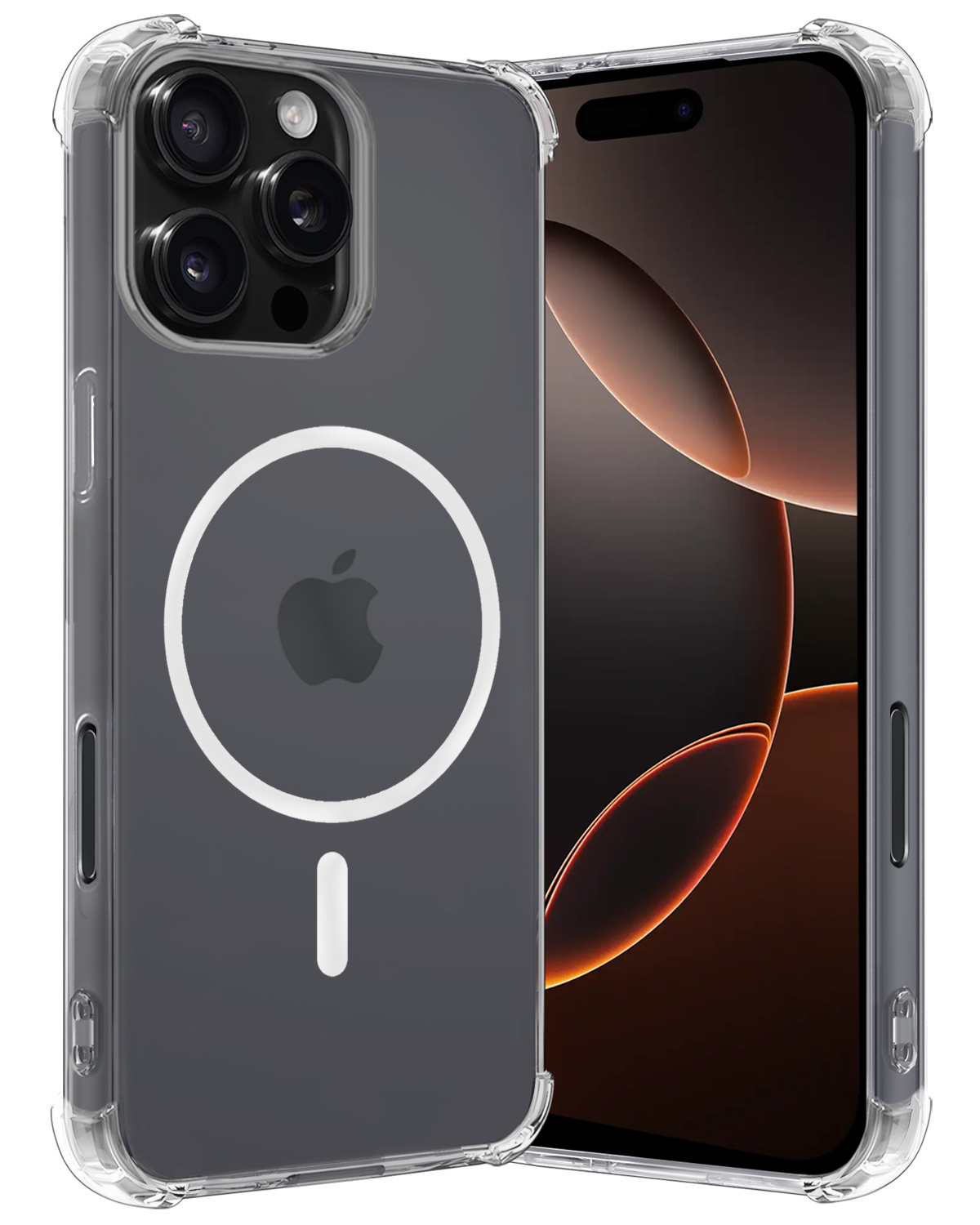 Nomfy Hoesje Geschikt voor iPhone 16 Pro Max Hoes Geschikt voor Magsafe Shock Proof Cover Case Shockproof Transparant - Hoesje Geschikt voor iPhone 16 Pro Max Hoes Back Case Magsafe