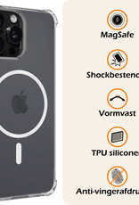 Nomfy Hoesje Geschikt voor iPhone 16 Pro Max Hoes Geschikt voor Magsafe Shock Proof Cover Case Shockproof Transparant Met Screenprotector - Hoesje Geschikt voor iPhone 16 Pro Max Hoes Back Case Magsafe