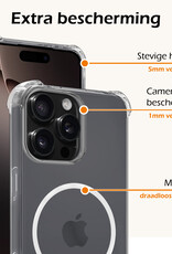 Nomfy Hoesje Geschikt voor iPhone 16 Pro Max Hoes Geschikt voor Magsafe Shock Proof Cover Case Shockproof Transparant Met 2x Screenprotector - Hoesje Geschikt voor iPhone 16 Pro Max Hoes Back Case Magsafe
