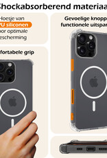 Nomfy Hoesje Geschikt voor iPhone 16 Pro Max Hoes Geschikt voor Magsafe Shock Proof Cover Case Shockproof Transparant Met 2x Screenprotector - Hoesje Geschikt voor iPhone 16 Pro Max Hoes Back Case Magsafe