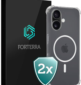 Forterra Forterra iPhone 16 Plus Magsafe Hoesje - Transparant - 2 PACK