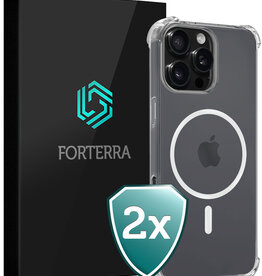Forterra Forterra iPhone 16 Pro Magsafe Hoesje - Transparant - 2 PACK