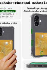BASEY. Hoes Geschikt voor iPhone 16 Hoesje Shock Proof Case Hoes - Hoesje Geschikt voor iPhone 16 Hoes Cover Shockproof - Transparant