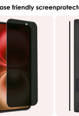 NoXx Screenprotector Geschikt voor iPhone 16 Screenprotector Privacy Tempered Glass Gehard Glas Display Cover - 3x