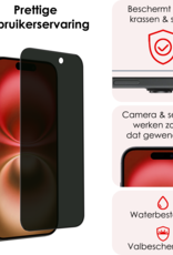 NoXx Screenprotector Geschikt voor iPhone 16 Screenprotector Privacy Tempered Glass Gehard Glas Display Cover - 3x