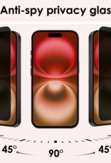 NoXx Screenprotector Geschikt voor iPhone 16 Screenprotector Privacy Tempered Glass Gehard Glas Display Cover