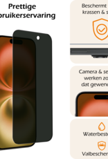 Nomfy Screenprotector - Geschikt voor iPhone 16 Screenprotector Privacy Bescherm Glas - Screenprotector Geschikt voor iPhone 16 Privacy Screenprotector Tempered Glass - 3 PACK