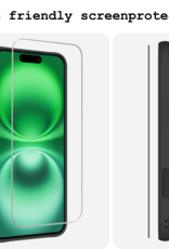 BASEY. Screenprotector Geschikt voor iPhone 16 Screenprotector Tempered Glass Beschermglas Dichte Notch - Screenprotector Geschikt voor iPhone 16 Screen Protector - 2 Stuks