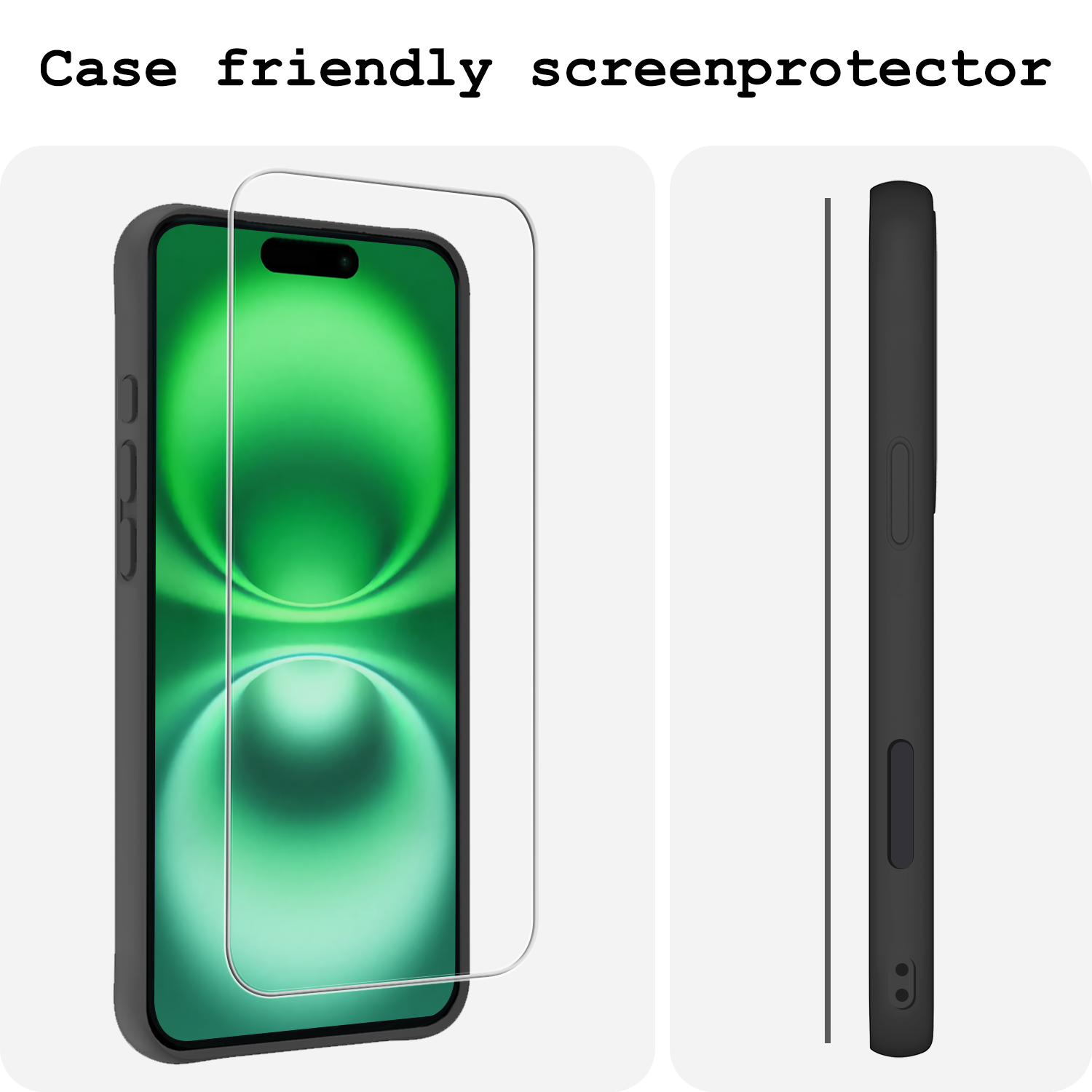 BASEY. Screenprotector Geschikt voor iPhone 16 Screenprotector Tempered Glass Beschermglas Dichte Notch - Screenprotector Geschikt voor iPhone 16 Screen Protector - 2 Stuks
