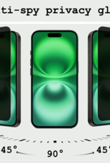 BASEY. Screenprotector Geschikt voor iPhone 16 Screenprotector Privacy Beschermglas - Screenprotector Geschikt voor iPhone 16 Screen Protector Full Screen Privacy - 2 Stuks