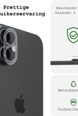BASEY. Screenprotector Geschikt voor iPhone 16 Camera Screenprotector Tempered Glass Beschermglas Camera - Screenprotector Geschikt voor iPhone 16 Camera Screen Protector