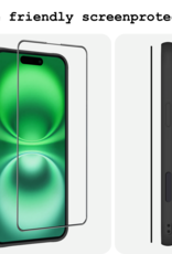 BASEY. Screenprotector Geschikt voor iPhone 16 Screenprotector Met Montage Frame Beschermglas Full Cover - Screenprotector Geschikt voor iPhone 16 Screen Protector Met Installatie Kit Full Cover