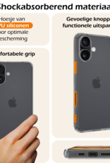 Nomfy Hoesje Geschikt voor iPhone 16 Hoesje Siliconen Cover Case - Hoes Geschikt voor iPhone 16 Hoes Back Case - Transparant