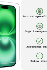 BASEY. Hoes Geschikt voor iPhone 16 Hoesje Hard Case Met Pas Houder Met 2x Screenprotector - Hoesje Geschikt voor iPhone 16 Hoes Shockproof Hard Cover Met Kaarthouder - Donkergroen