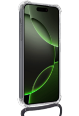 BASEY. Hoes Geschikt voor iPhone 16 Pro Max Hoesje Pas Houder Shock Proof Case Hoes Met Koord - Hoesje Geschikt voor iPhone 16 Pro Max Hoes Met Telefoonkoord Pasjeshouder Cover - Transparant - 2 Stuks