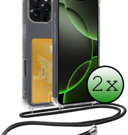 BASEY. BASEY. iPhone 16 Pro Max Hoesje Pashouder met Koord - 2 PACK