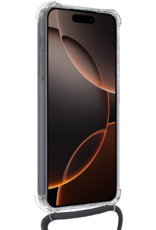 Nomfy Hoesje Geschikt voor iPhone 16 Pro Max Hoesje Met Telefoonketting Pasjeshouder Shockproof Case Koord - Hoesje Geschikt voor iPhone 16 Pro Max Hoes Met Kaarthouder - Transparant - 2 PACK