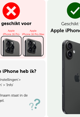 Forterra Hoesje Geschikt voor iPhone 16 Plus Pashouder Case Siliconen Hoes Met Koord - Hoes Geschikt voor iPhone 16 Plus Met Telefoonkoord Hoesje Back Cover Met Pasjeshouder - Transparant - 2 PACK