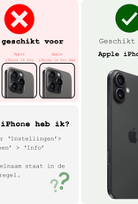 BASEY. Hoes Geschikt voor iPhone 16 Hoesje Pas Houder Shock Proof Case Hoes Met Koord Met 2x Screenprotector - Hoesje Geschikt voor iPhone 16 Hoes Met Telefoonkoord Pasjeshouder Cover - Transparant